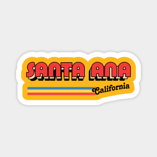 Santa Ana, CA \/\/\/\ Retro Typography Design Magnet