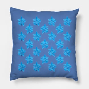 Blue Willow Leaves Pillow