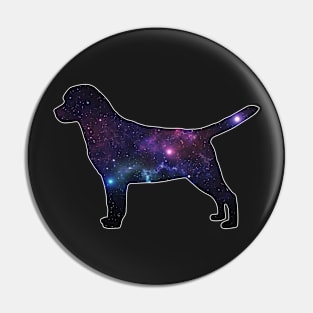 Galaxy Labrador Retriever Silhouette Pin