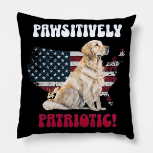 4th of July Independence Day Funny Design for Dog Lovers Pillow