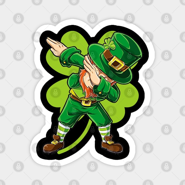 St Patricks Day Dabbing Leprechaun Magnet by Otis Patrick