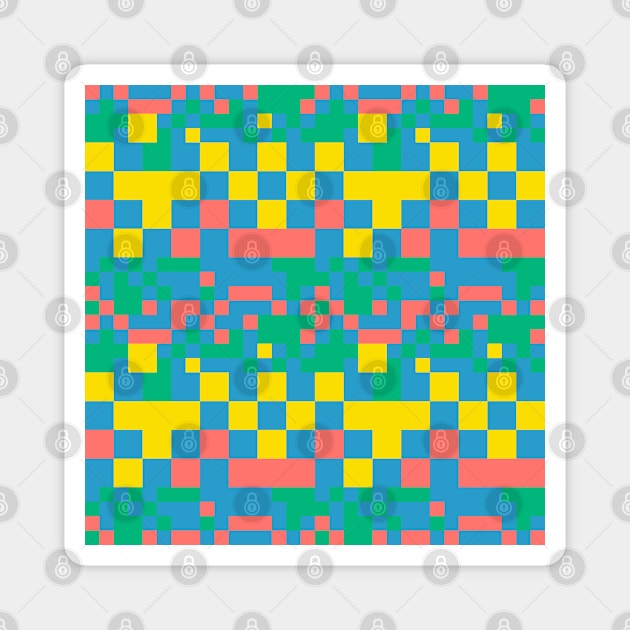 Pixel squares Magnet by marufemia