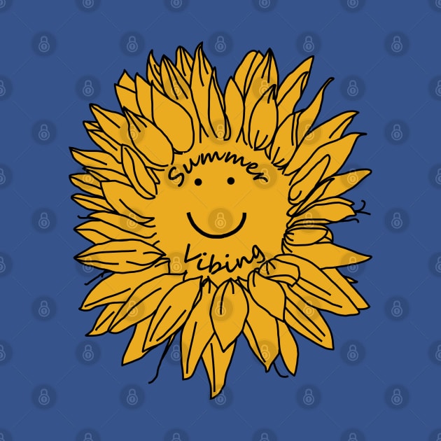 Summer Vibing Yellow Sunflower by ellenhenryart