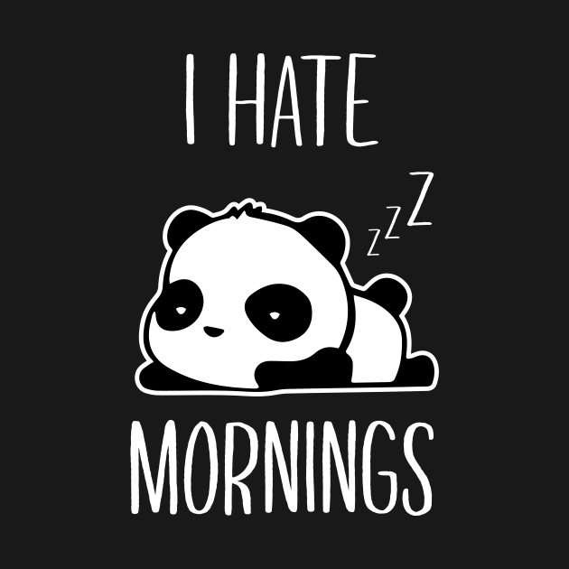 I Hate Mornings Panda Bear by illusionerguy