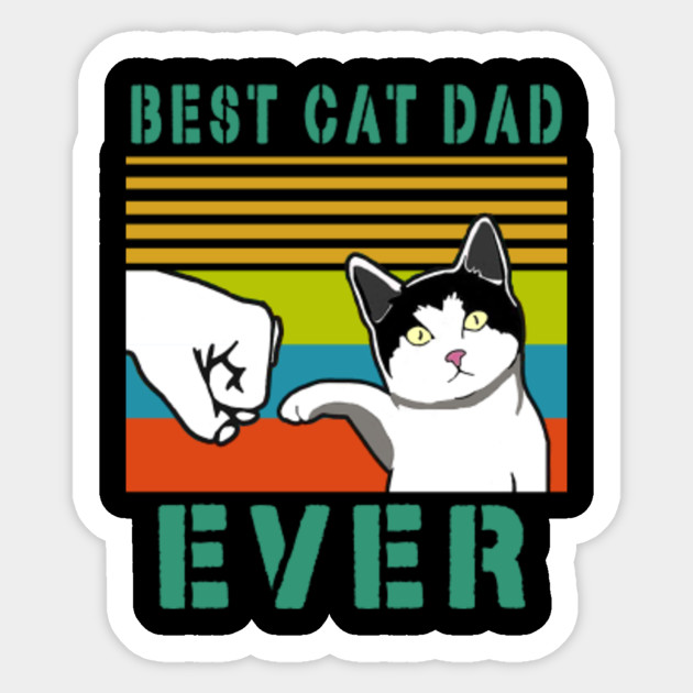 Best Cat Dad Ever Vintage Mens T Shirt Black Cat Daddy Tee Cat