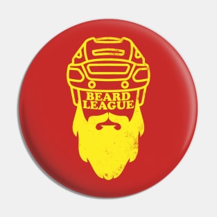 Beard League - Playoff Hockey (yellow version) Pin