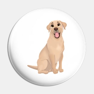 Yellow Labrador Retriever Dog Pin