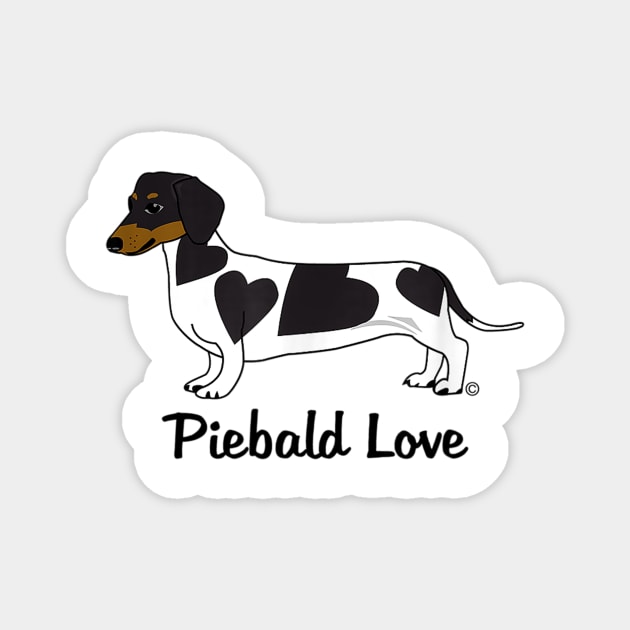 Piebald Love Dachshund Magnet by Xamgi