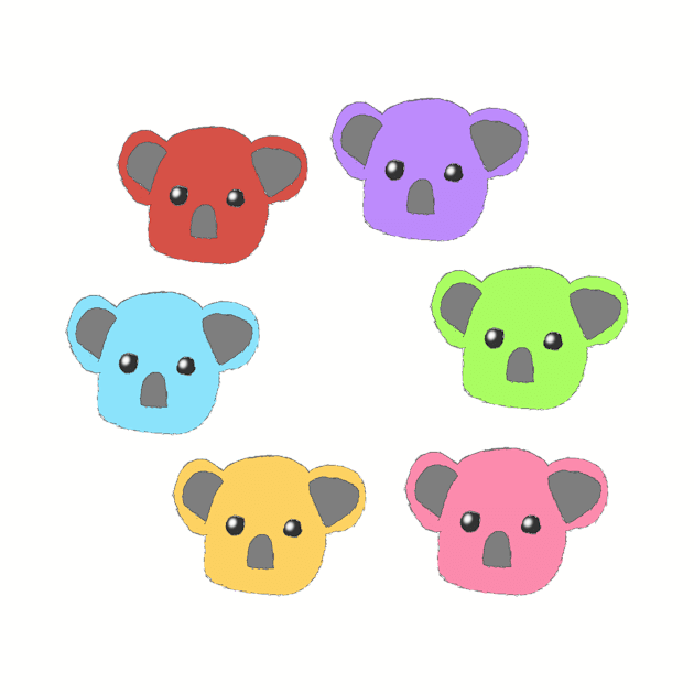 Multicoloured Koalas by cherubi19