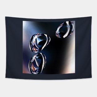 droplet reflections 3d digital art Tapestry