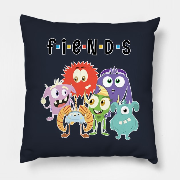 F(r)iendly Monsters Pillow by Shapetrix