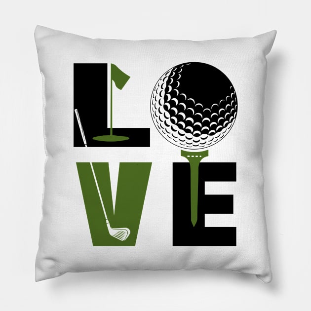 Golf Love Pillow by golf365