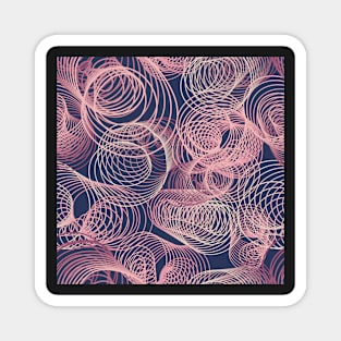 Mesmerizing abstract pink and rose spirals Magnet