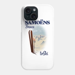 Samoëns France travel poster Phone Case