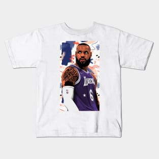 LeBron James Jersey Kids T-Shirt for Sale by SasatheGreat