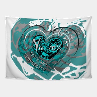 HEART MIX TURQUOISE Tapestry