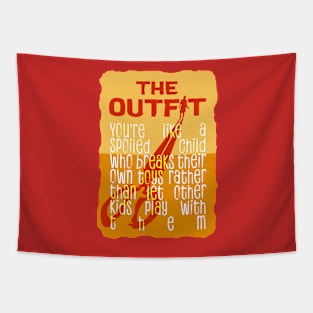 the outfit movie 2022 scissors and British gangster film graphic design Tapestry