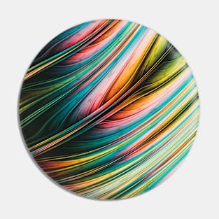 Wild Feather. Colorful Abstract Art Design Pin