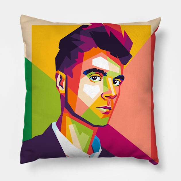 david byrne wpap Pillow by cool pop art house