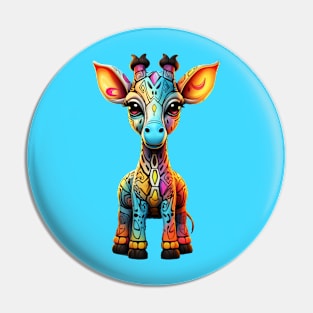 Trippy Giraffe Pin