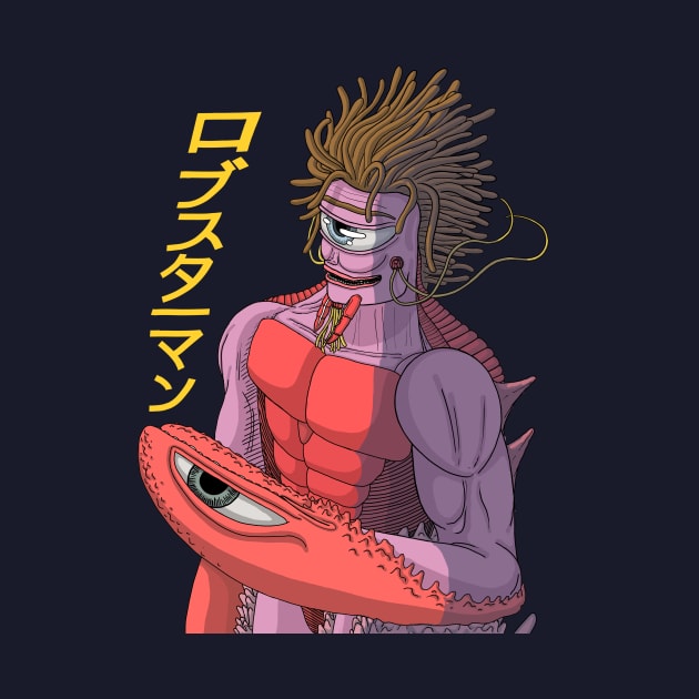 Anime Lobster Pink Man by samualweinberg