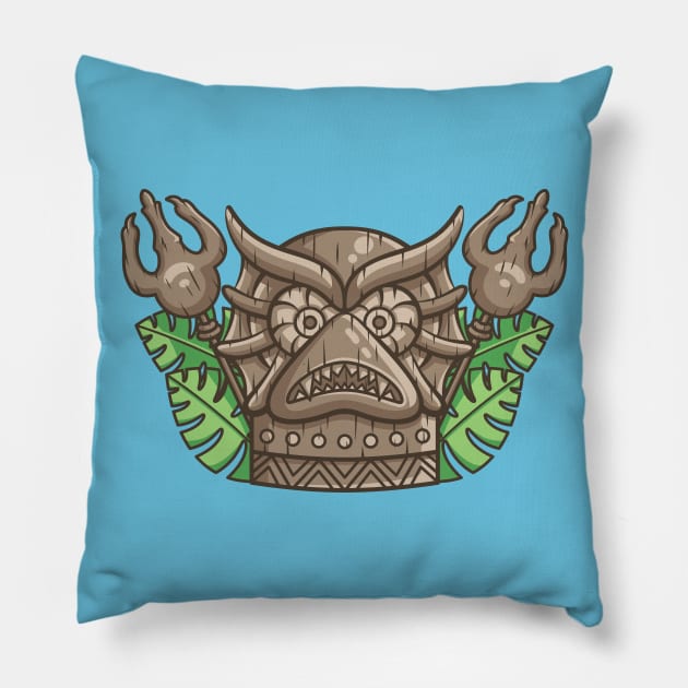 Mer-Man Tiki Pillow by freeves