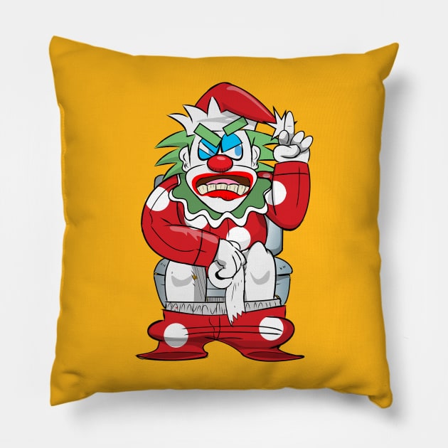 Fukko the Clown Crappy Pillow by tyrone_22