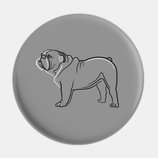 Bulldog Line Drawing Pin