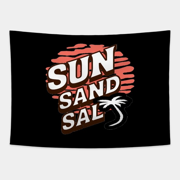 Sun Sand Salt Hello Summer Bye School Vintage Funny Surfer Riding Surf Surfing Lover Gifts Tapestry by Customo