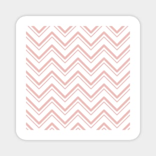 Pink Abstract Zigzag Pattern Magnet