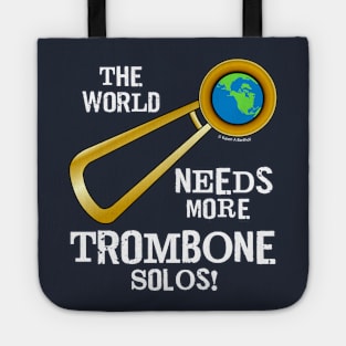 Trombone Solos White Text Tote