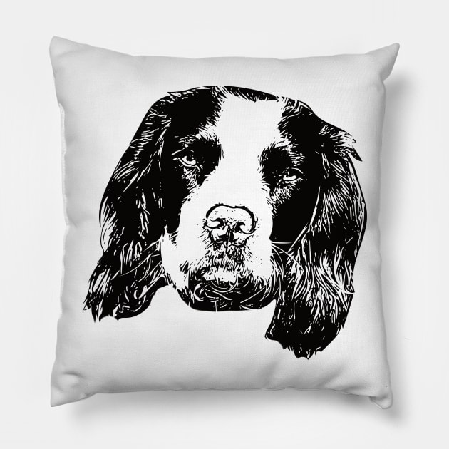 English Springer Spaniel Design - A Springer Spaniel Christmas Gift Pillow by DoggyStyles