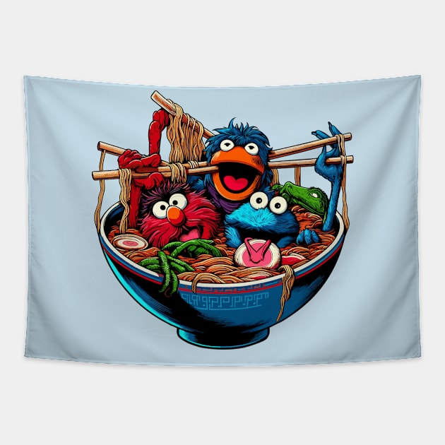 Ramen Muppet Tapestry by Juancuan