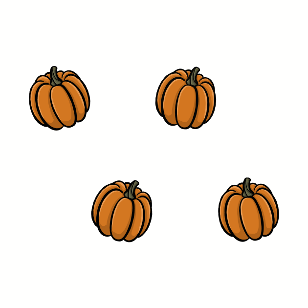 Cute pumpkin cartoon pattern simple minimal cartoon gourd Digital illustration by AlmightyClaire