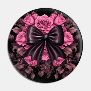 Bow And Roses Pin