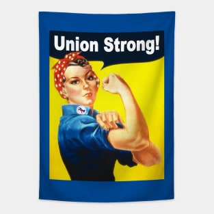 Rosie the Riveter Union Strong Tapestry