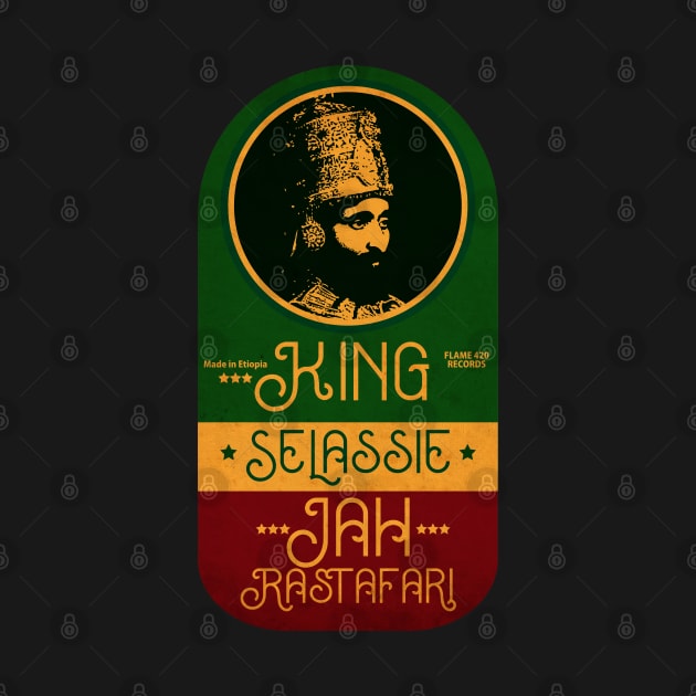 Selassie I Jah Vintage Label by CTShirts