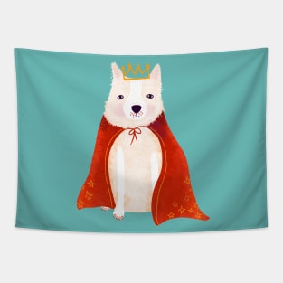 King Sammie - Samoyed Art Drawing Tapestry