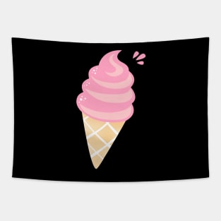 Pink Ice Cream Cone Tapestry