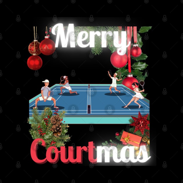 Merry Courtmas Christmas Tennis by TopTennisMerch