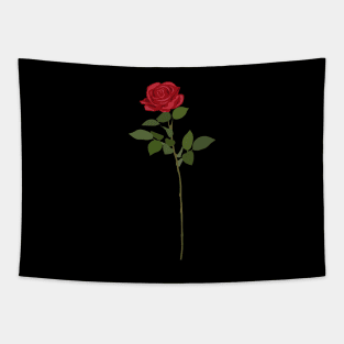 Simple red rose Tapestry