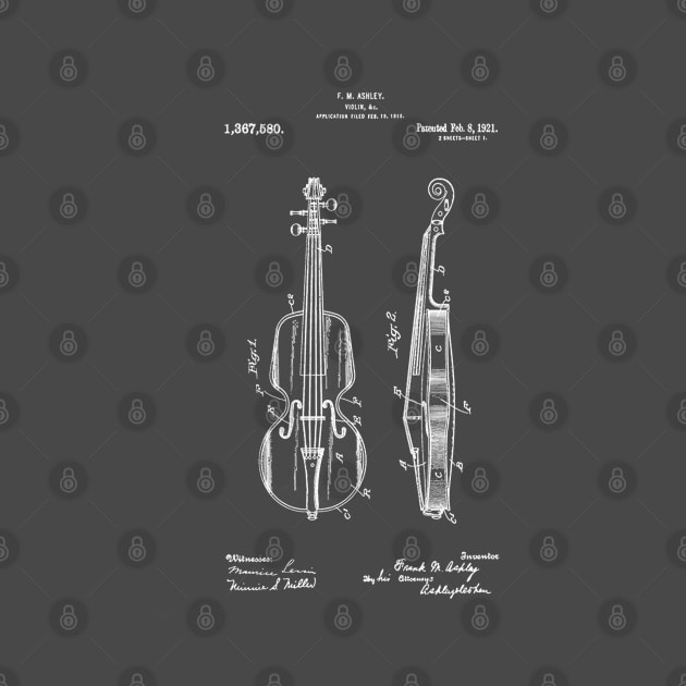 Vertical Violin Patent White by Luve