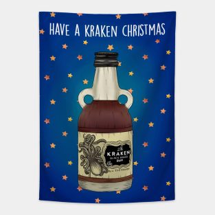 Kraken Christmas Tapestry