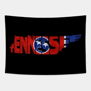 Tennessee Typo Map Tapestry