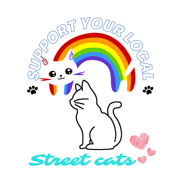 Support Your Local Street Cats - Animal Lover by hirashop