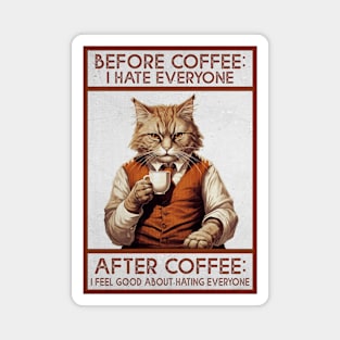 Before And After Coffee Magnet