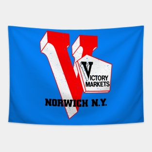 Victory Market Former Norwich NY Grocery Store Logo Tapestry