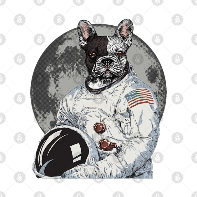 French Bulldog Astronaut by byfab