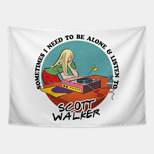 Scott Walker / 60s Rock Obsessive Fan Gift Tapestry by DankFutura