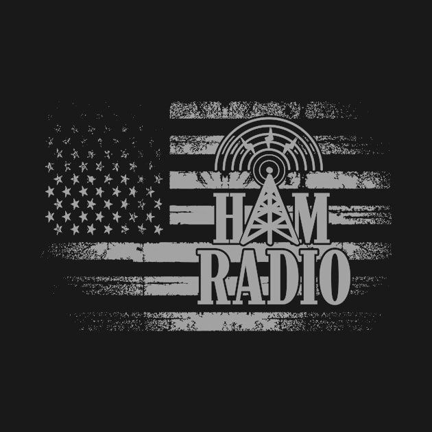 Ham Radio USA Grunge Flag by AntiAntiFlorian